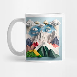 Origami mountains Mug